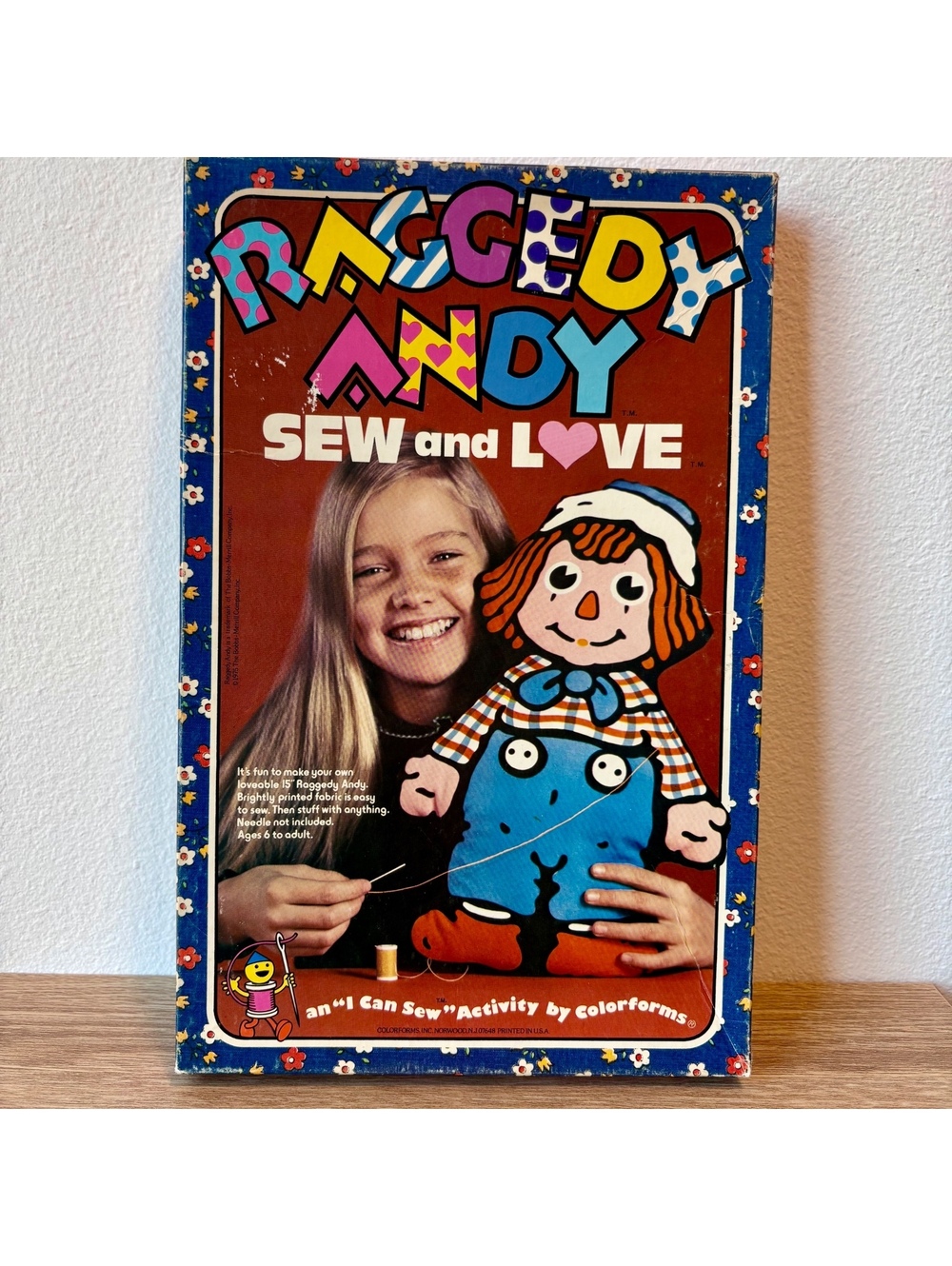 Vintage 1975 Raggedy Andy Sew & Love Colorforms 940B Sewing Kit MIB Sealed
